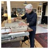Lithographie de Cyril Pedrosa, 2023, dessin sur pierre par l'artiste