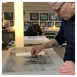 Lithographie de Cyril Pedrosa, 2023, dessin sur pierre par l'artiste