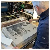 Lithographie de Cyril Pedrosa, 2023, dessin sur pierre par l'artiste
