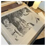 Lithographie de Cyril Pedrosa, 2023, le résultat sur la pierre