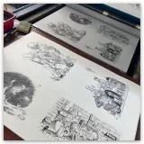 Impression sur notre presse Marinoni-Voirin de 1908.
