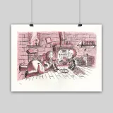 Alugraphie Fureur Moustache d'Arnaud Poitevin