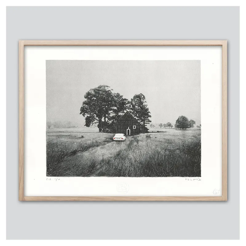 André Palais, lithographie Die Bauern Hause, 2022