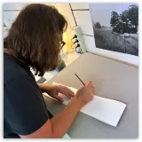 André Palais, lithographie Die Bauern Hause, 2022