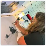 André Palais, lithographie Die Bauern Hause, 2022