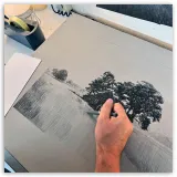 André Palais, lithographie Die Bauern Hause, 2022