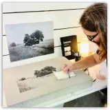 André Palais, lithographie Die Bauern Hause, 2022