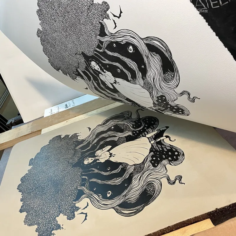 Première pierre lithographie de Guillaume Ringaud