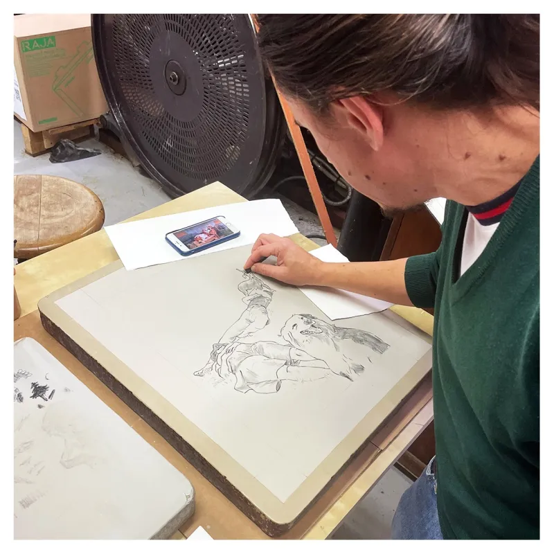 Lithographie de Lilian Coquillaud, 2024