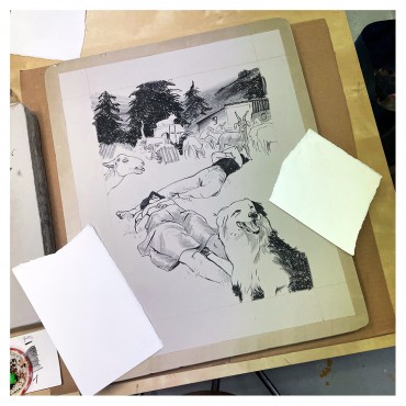 Lithographie de Lilian Coquillaud, 2024