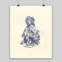 Lithographie de Cyrille Pomès, 2024
