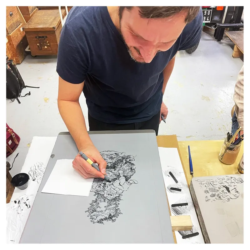 Lithographie de Cyrille Pomès, 2024