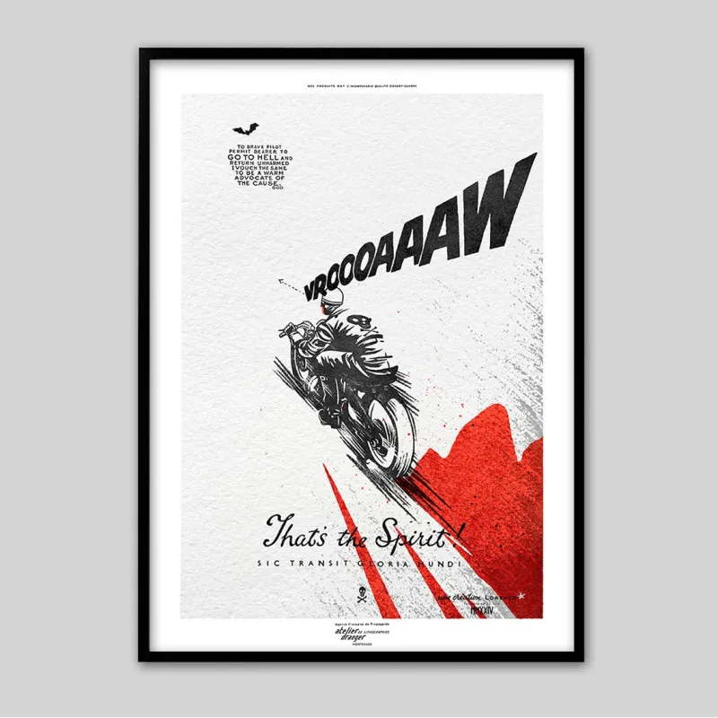 Estampes "VROOAW", 2024, de Lorenzo Eroticolor, Aristocratic Motorcyclist