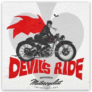 Estampes "Devils Ride", 2024, de Lorenzo Eroticolor, Aristocratic Motorcyclist