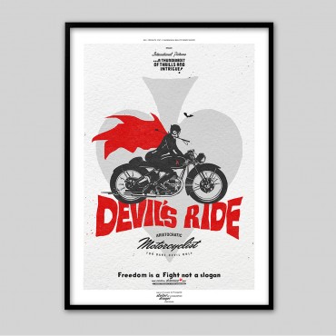 Estampes "Devils Ride", 2024, de Lorenzo Eroticolor, Aristocratic Motorcyclist