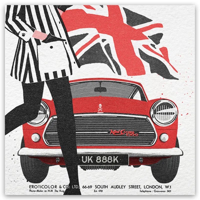Estampes "Mini", 2024, de Lorenzo Eroticolor, Aristocratic Motorcyclist