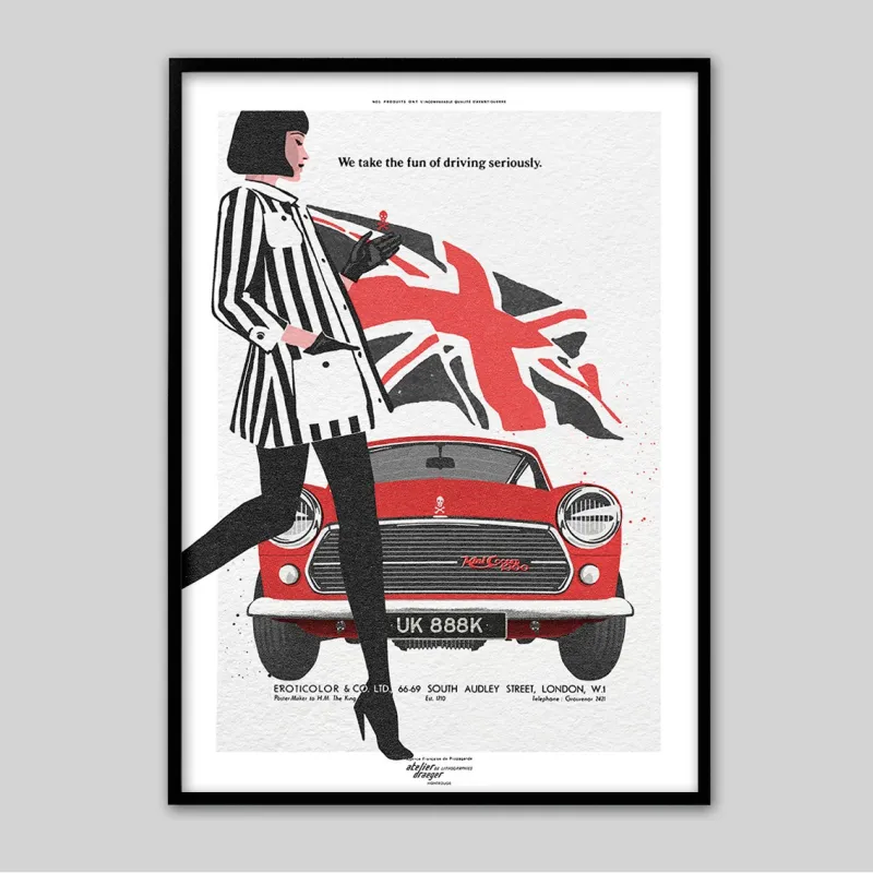 Estampes "Mini", 2024, de Lorenzo Eroticolor, Aristocratic Motorcyclist