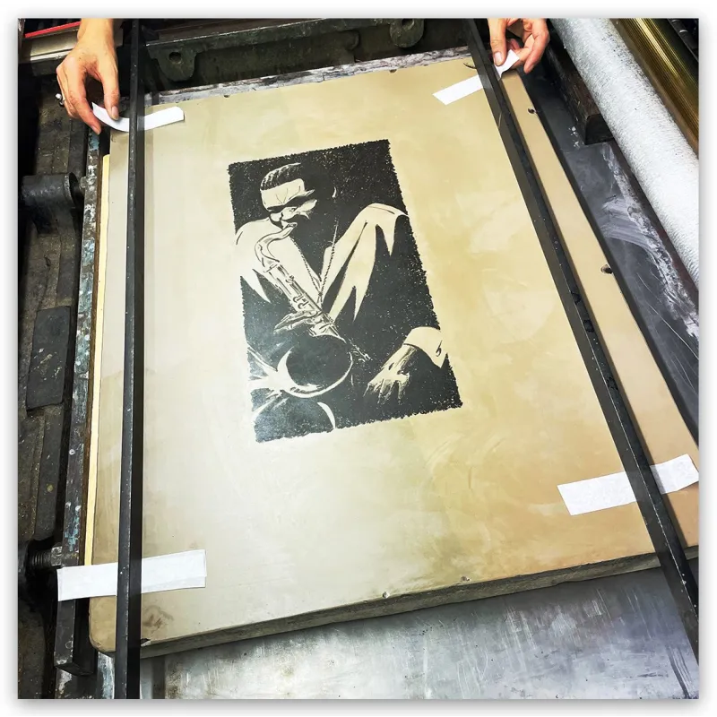 Lithographie "Harlem", par Mikaël, 2023