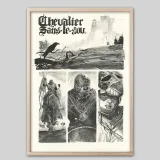 Lithographie "Chevalier sans le sou", Ronan Toulhoat, 2023. Format 63 x 90 cm.