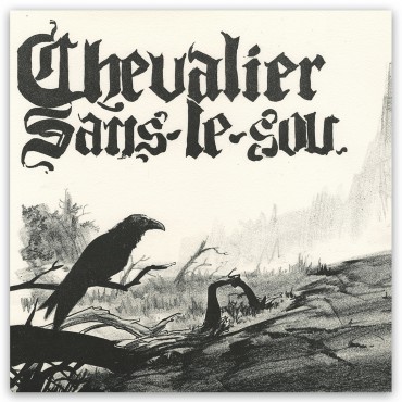 Lithographie "Chevalier sans le sou", Ronan Toulhoat, 2023. Format 63 x 90 cm.