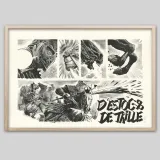 Lithographie "D'estoc & de taille", Ronan Toulhoat, 2023. Format 90 x 63 cm.