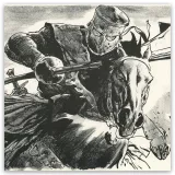 Lithographie "D'estoc & de taille", Ronan Toulhoat, 2023. Format 90 x 63 cm.