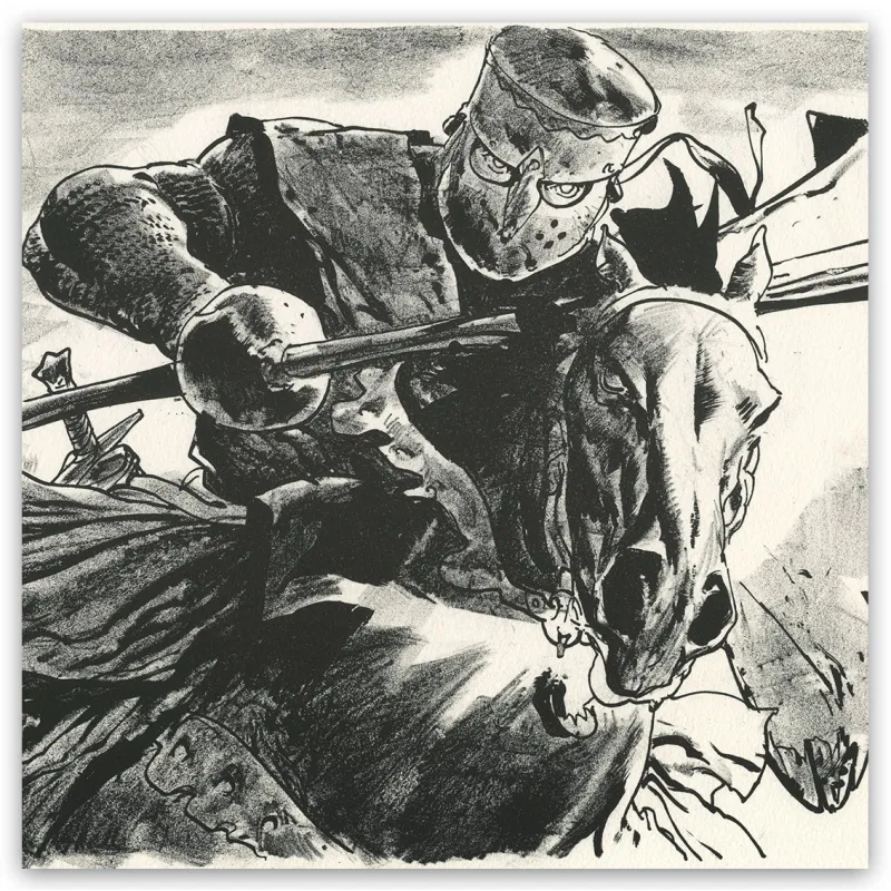 Lithographie "D'estoc & de taille", Ronan Toulhoat, 2023. Format 90 x 63 cm.