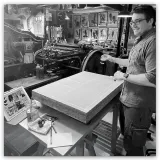 Lithographie "D'estoc & de taille", Ronan Toulhoat, 2023. Format 90 x 63 cm.
