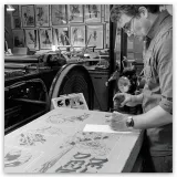 Lithographie "D'estoc & de taille", Ronan Toulhoat, 2023. Format 90 x 63 cm.