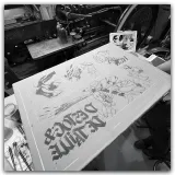 Lithographie "D'estoc & de taille", Ronan Toulhoat, 2023. Format 90 x 63 cm.