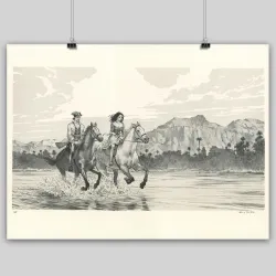 Luigi Critone "Le Scorpion", format 76x56 cm en deux couleurs, papier Arches 250 gr.
