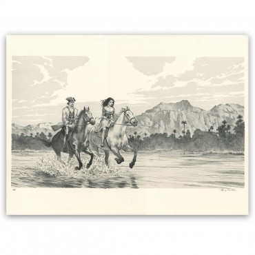 Luigi Critone "Le Scorpion", format 76x56 cm en deux couleurs, papier Arches 250 gr.