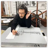 Luigi Critone "Le Scorpion", format 76x56 cm en deux couleurs, papier Arches 250 gr.