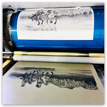 Luigi Critone "Le Scorpion", format 76x56 cm en deux couleurs, papier Arches 250 gr.