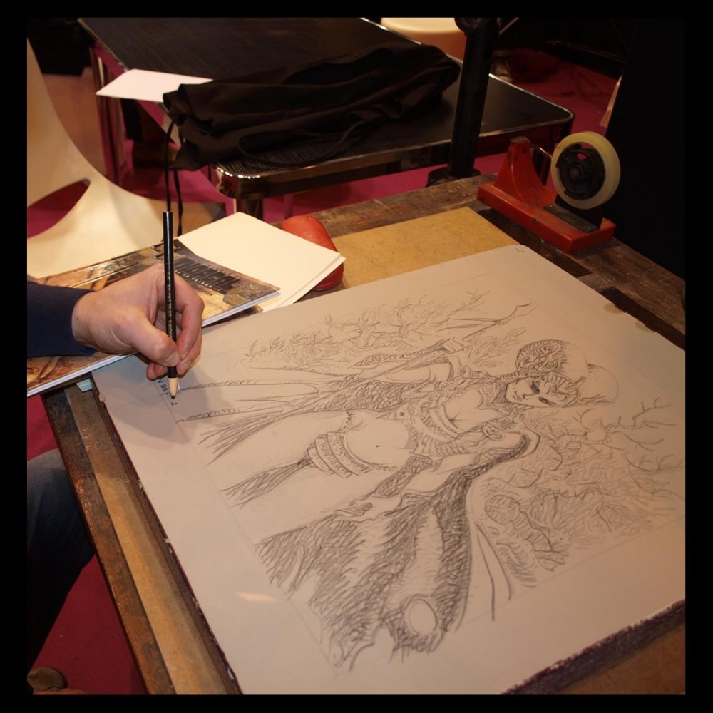 Giulio de Vita, lithographie, estampes, Anthèse, Nicolas Draeger