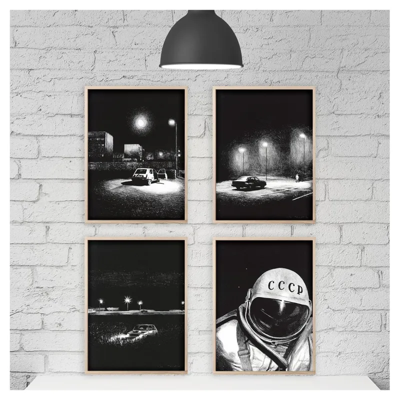 Quatre lithographies format 30x40 cm par André Palais, 2024