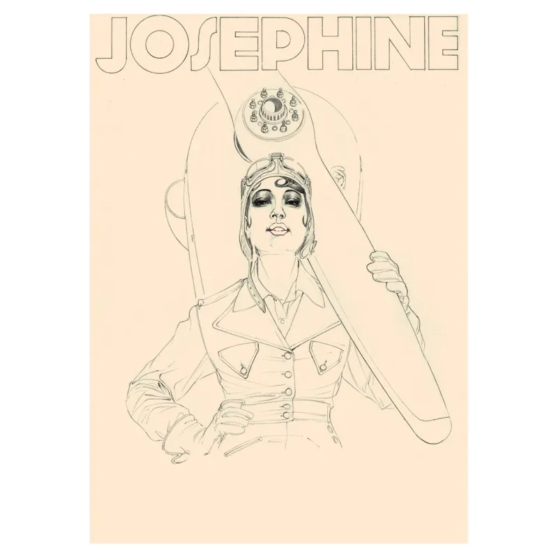 Romain Hugault, Joséphine Baker, hommage, 2025, première et deuxième passage couleur