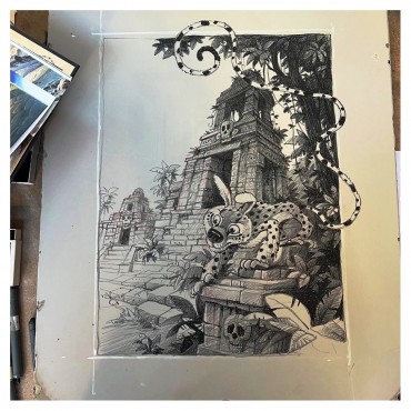 Lithographie, Alexis Nesme, El Diablo. Le Marsupilami de Nesme et Trondheim