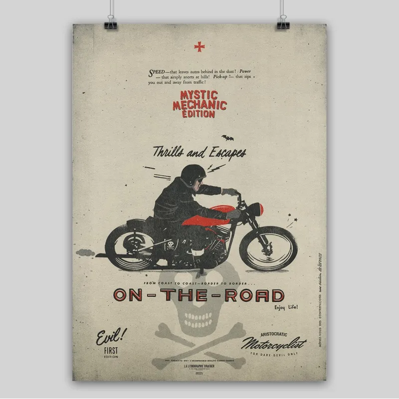 Lorenzo Eroticolor, Mystic Mechanic Éditions - On the road. Format 50 x 70 cm