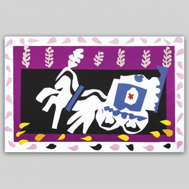 Jazz, Henri Matisse, 1947, L'enterrement de Pierrot.
Édition imprimée en lithographie couleur par couleur.