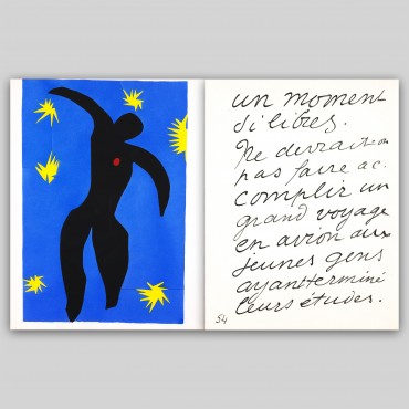 Jazz, Henri Matisse, 1947, Icare.
Édition imprimée en lithographie couleur par couleur.