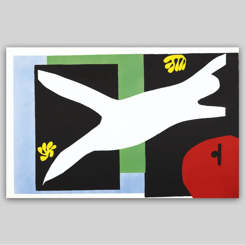 Jazz, Henri Matisse, 1947, La nageuse dans l'aquarium.
Édition imprimée en lithographie couleur par couleur.