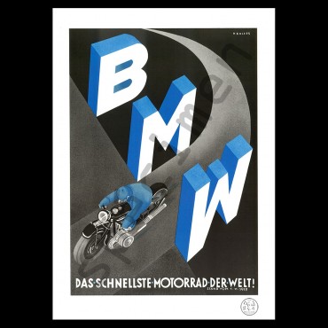 Affiche BMW Motorrad bmwmotorrad bmwmotorrad_france bmwclassic BMW Moto Editions Anthèse Anthese Nicolas_Draeger 