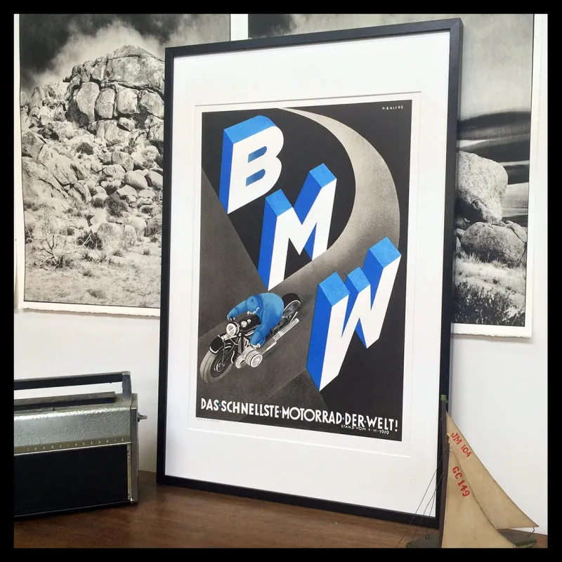 Affiche BMW Motorrad bmwmotorrad bmwmotorrad_france bmwclassic BMW Moto Editions Anthèse Anthese Nicolas_Draeger 