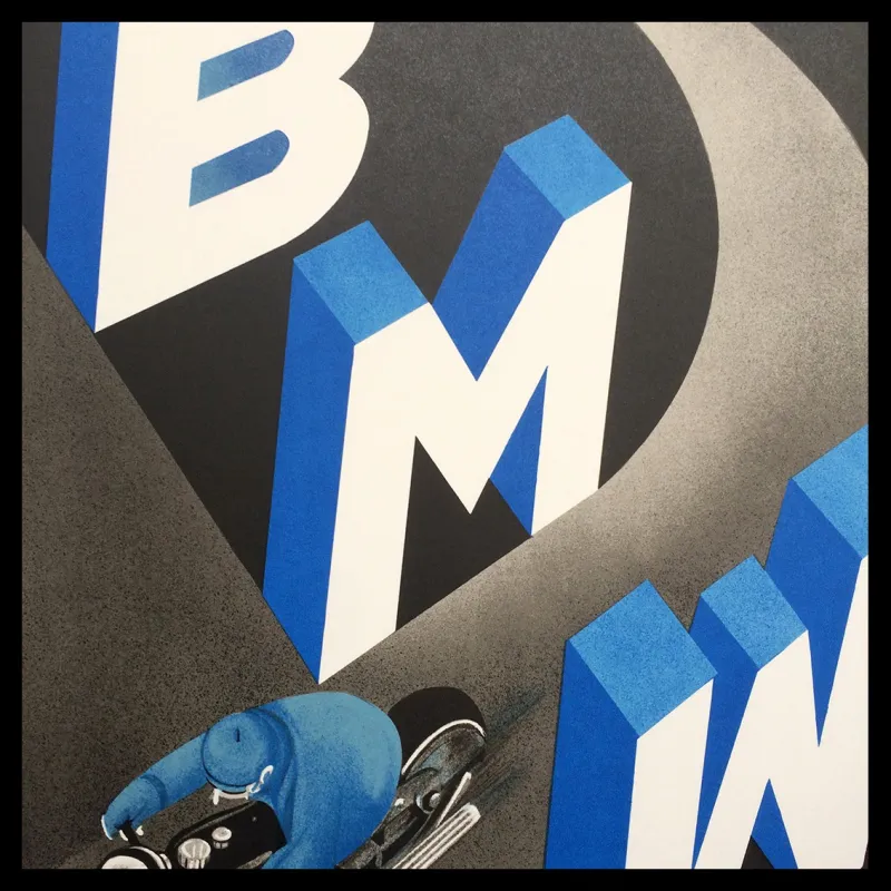 Affiche BMW Motorrad bmwmotorrad bmwmotorrad_france bmwclassic BMW Moto Editions Anthèse Anthese Nicolas_Draeger 