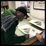 Lithographie de Mohamed Mourabiti
