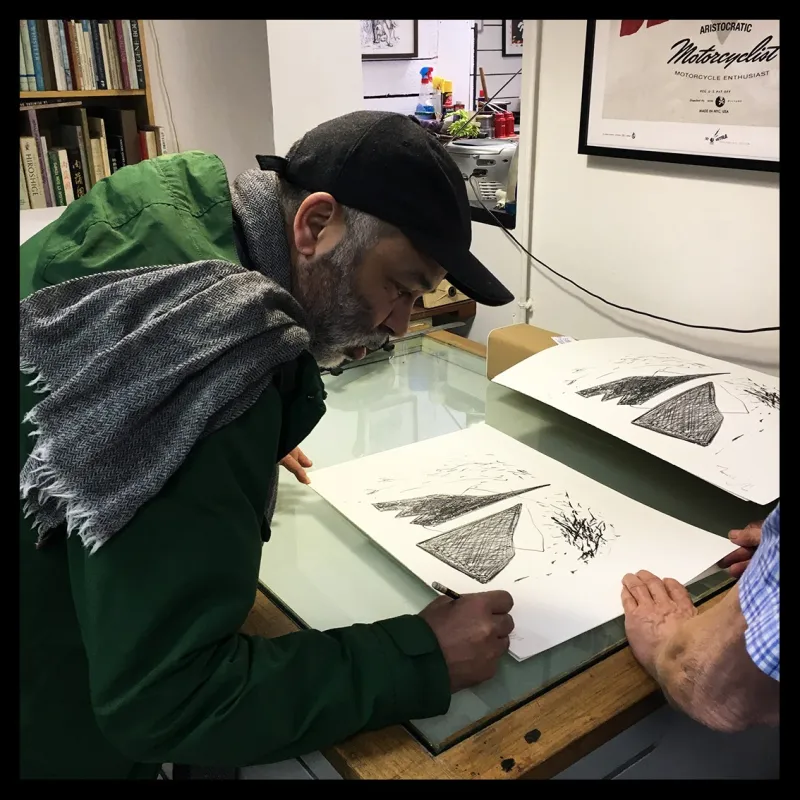 Lithographie de Mohamed Mourabiti