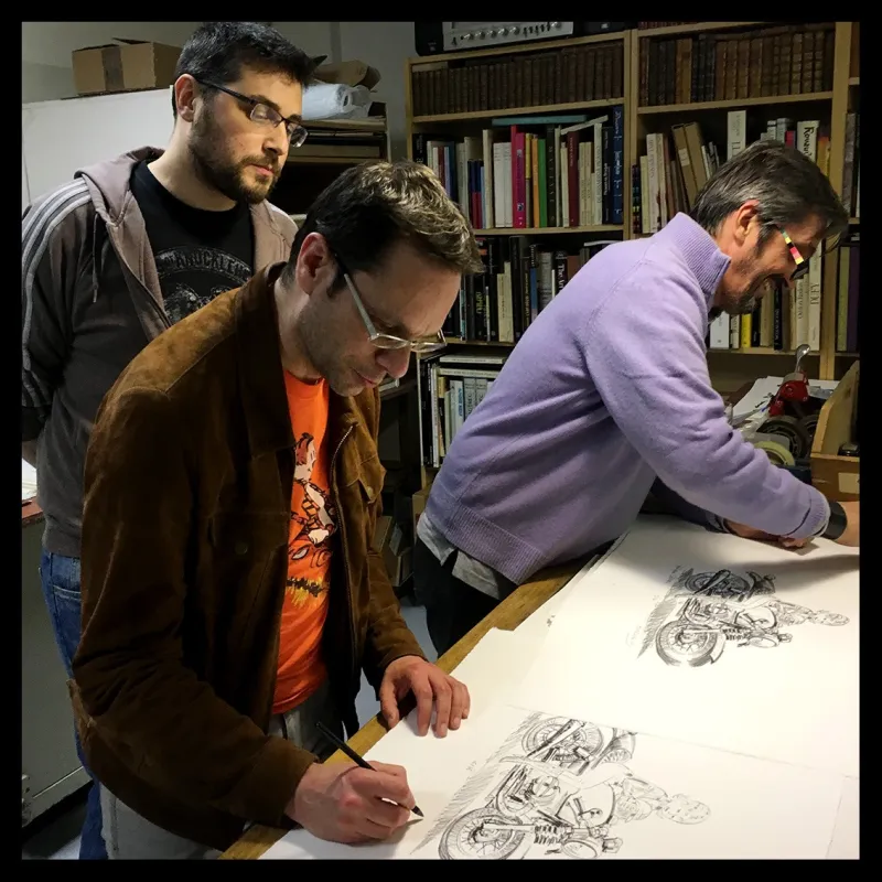 Lithographie d'Arnaud Poitevin et Philippe Gürel