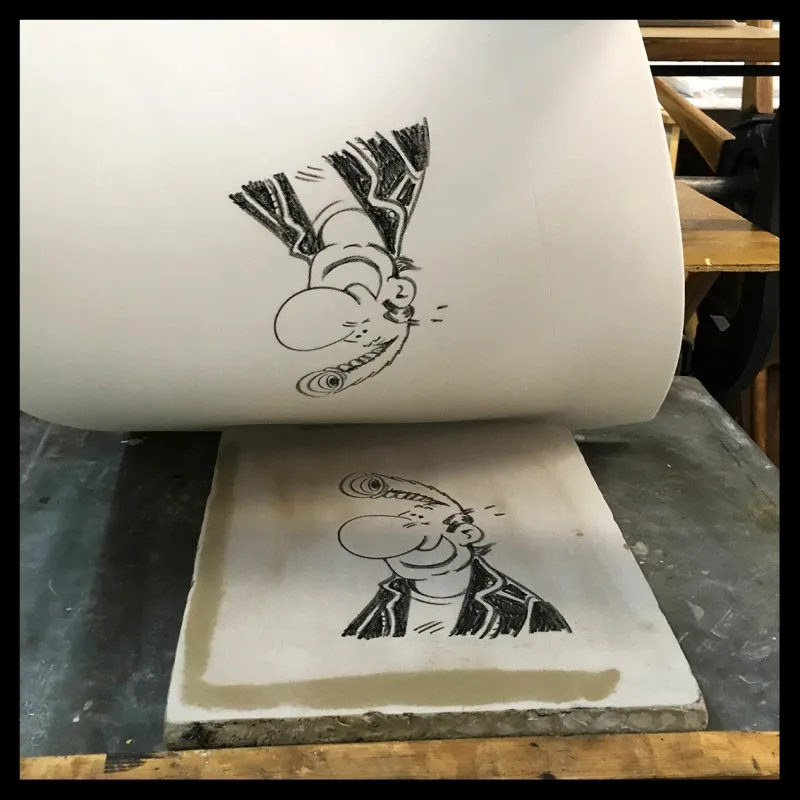 Lithographie de "Lucien" par Frank Margerin