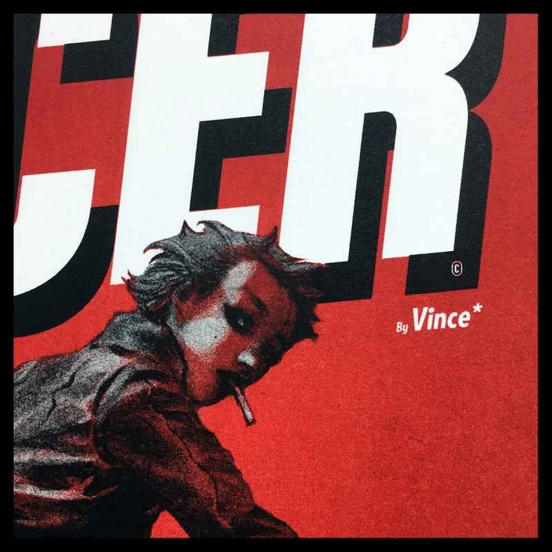 Lithographie de Vince* réalisée à l'occasion du Café Racer Festival